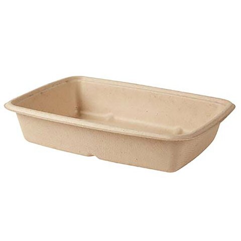Envase de bagazo marrón - 950 ml - Caja 300 unidades
