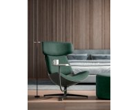 Fauteuil lounge CLEO Anthracite - Vert