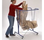 Support sac poubelle 600 litres avec roulettes
