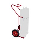 Diable porte-bouteilles acier 250 kg bavette fixe profondeur 280 mm roue caoutchouc