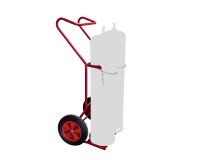 Diable porte-bouteilles acier 250 kg bavette fixe profondeur 280 mm roue caoutchouc