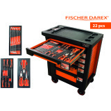 Servante équipée de 22 outils avec 3 modules