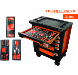 Servante équipée de 22 outils avec 3 modules