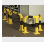 Barrières de protection droite ou en angle Tube Ø 60 x 2 mm d'épaisseur  HT 60 x L120 cm - Long. hors tout 129 cm