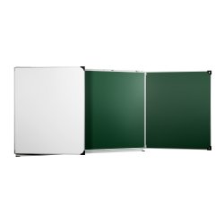Tableau triptyque scolaire mixte intérieur émaillé vert extérieur émaillé blanc