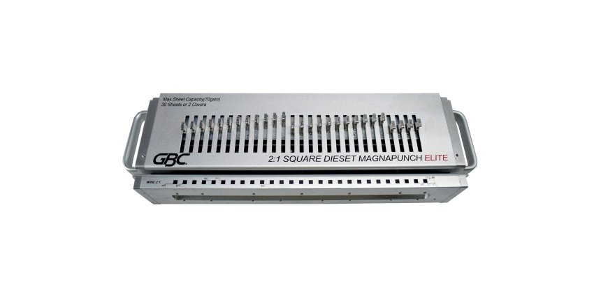 Set de troqueles de alambre cuadrado GBC Magnapunch Elite 2:1