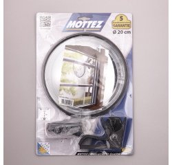 Miroir nomade avec pince pour fixation Ø 20cm