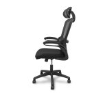 Silla Pro525 respaldo malla negro asiento tela color negro y cabecero