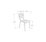 Chaise empilable d'extérieur ARNON - structure aluminium