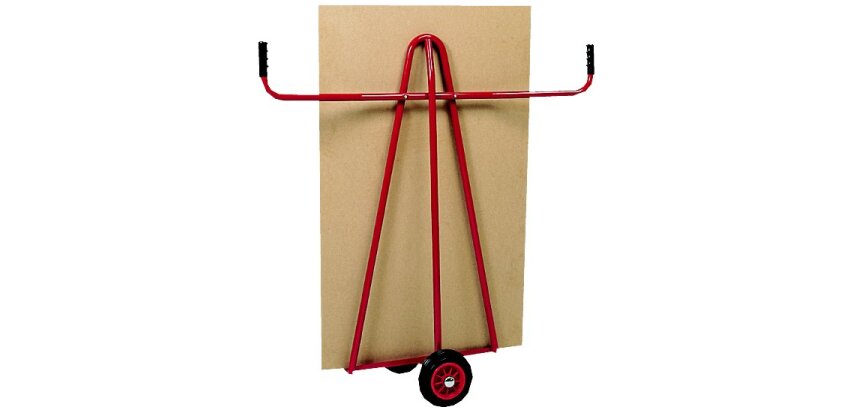 Chariot porte-panneaux 300 kg 600 x 200 mm poignée fixe roue caoutchouc