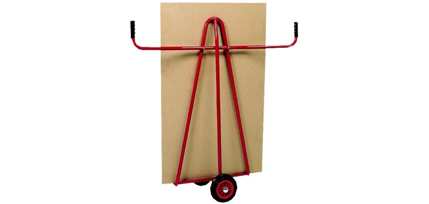 Chariot porte-panneaux 300 kg 600 x 200 mm poignée fixe roue caoutchouc