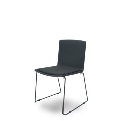 Sillas Opti523 PVC negro asiento tela color negro - Pack de 5