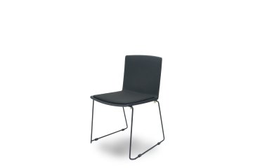 Sillas Opti523 PVC negro asiento tela color negro - Pack de 5