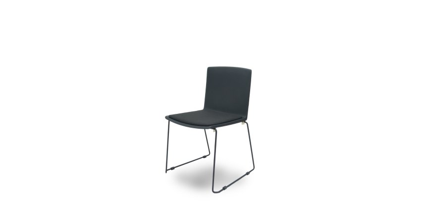 Sillas Opti523 PVC negro asiento tela color negro - Pack de 5