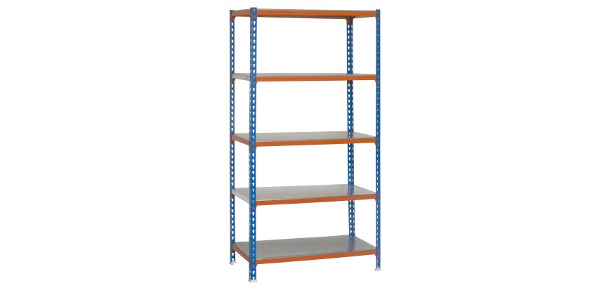 Estantería simonclick 5/400 azul/naranja/galva
