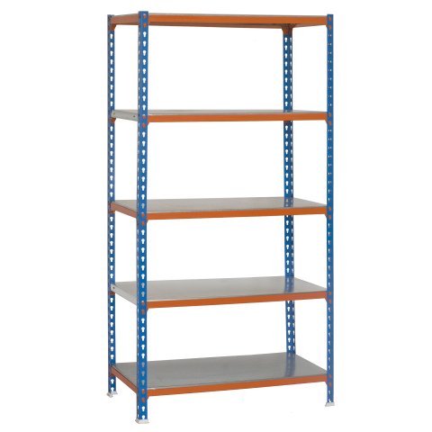 Estantería simonclick 5/400 azul/naranja/galva