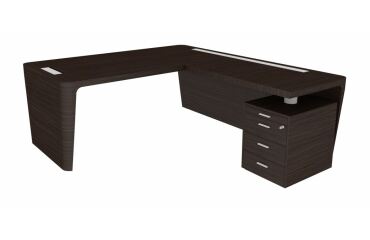 Bureau d'angle direction Xennon L.190 x P.220 avec retour sur caisson