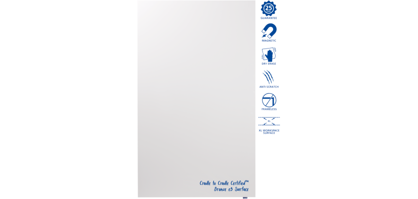 Tableau blanc émaillé XL WALL-UP 200x120cm - Legamaster