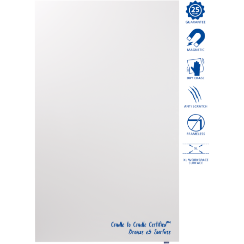 Tableau blanc émaillé XL WALL-UP 200x120cm - Legamaster