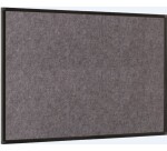 Tablero de PET fonoabsorbente New Gen Bi-Office enmarcado en aluminio negro