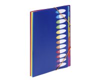 Trieur plastique à souffle HAPPY FLUO Viquel 12 compartiments - Format A4