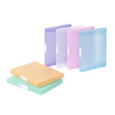 Boîte de classement plastique Viquel Coolbox 24 x 32 dos 3cm couleurs assorties