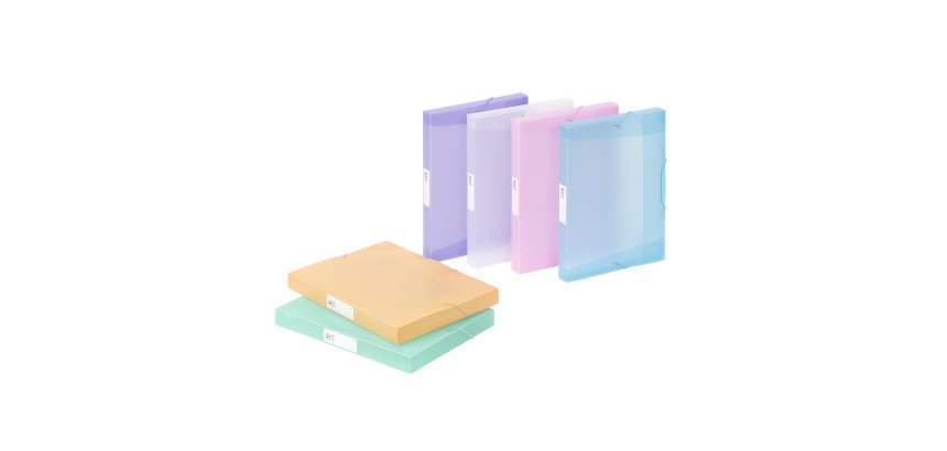 Boîte de classement plastique Viquel Coolbox 24 x 32 dos 3cm couleurs assorties