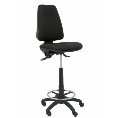 Taburete Elche S tela ruedas nailon - Negro