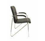 Pack 2 sillas Balsa similpiel negro estructura cromada