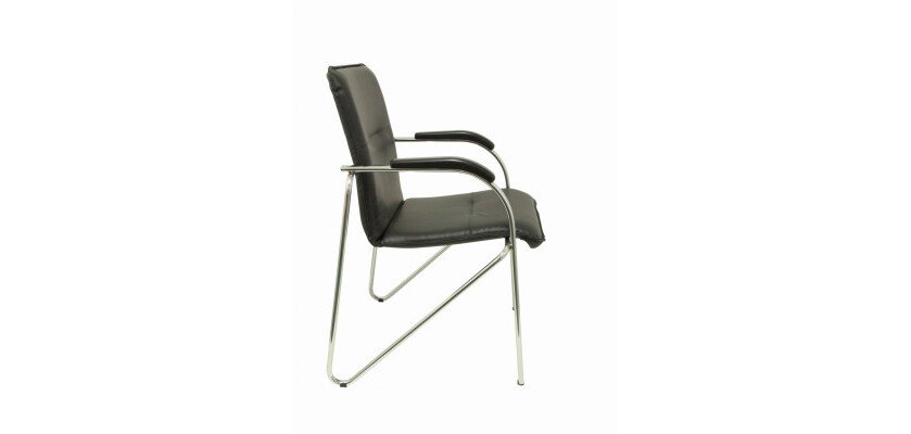 Pack 2 sillas Balsa similpiel negro estructura cromada