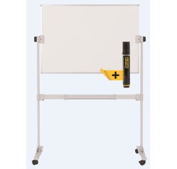 Pizarra volteable movil Ayda blanca melaminada 1065X750