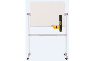 Pizarra volteable movil Ayda blanca melaminada 1065X750