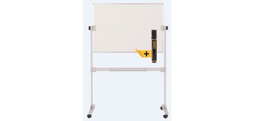 Pizarra volteable movil Ayda blanca melaminada 1065X750