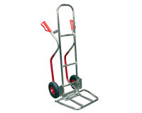 Diable pliant aluminium avec patins 150 kg bavette pliable