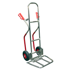 Diable pliant aluminium avec patins 150 kg bavette pliable