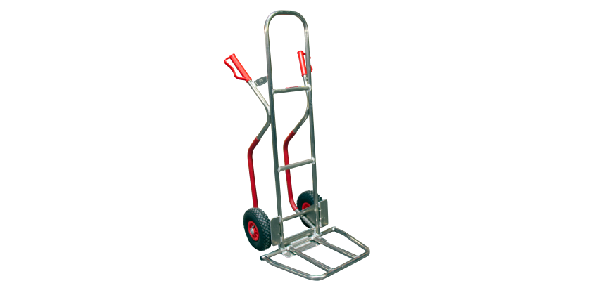 Diable pliant aluminium avec patins 150 kg bavette pliable