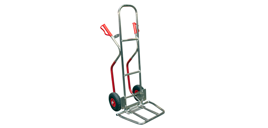 Diable pliant aluminium avec patins 150 kg bavette pliable