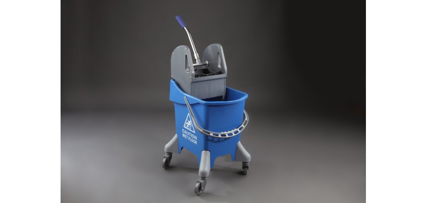 Cubo azul monoseno 32L con prensa Dahi