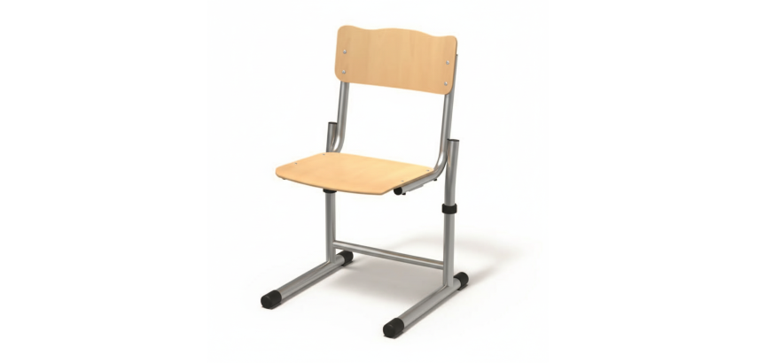 Adjustable sled chair Fabiano beech - Size 3 to 6 - Kindergarten to primary school (K3/P6)