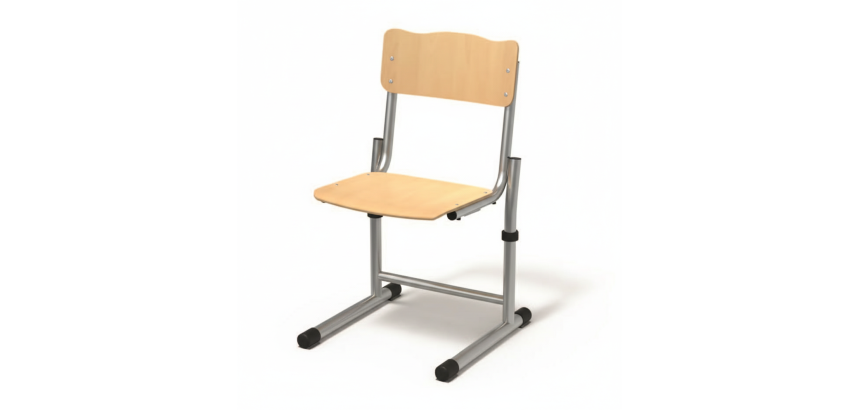 Adjustable sled chair Fabiano beech - Size 3 to 6 - Kindergarten to primary school (K3/P6)
