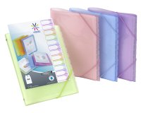 Trieur 12 compartiments A4 Polypropylène  - PROPYSOFT PERSONNALISABLE - Viquel - 25,5 x 32,2 x 1,2 cm