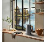 DOMO Bouilloire 'Wood You' - 1,7 L - gris mat