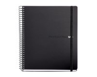 Notebook The Original, Couverture souple, A5, quadrillage 5x5 mm + Lisse, 120 feuilles de 2 couleurs, Miquelrius, Noir, Professionnel.
