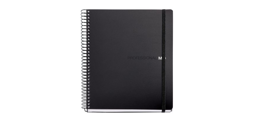 Notebook The Original, Couverture souple, A5, quadrillage 5x5 mm + Lisse, 120 feuilles de 2 couleurs, Miquelrius, Noir, Professionnel.
