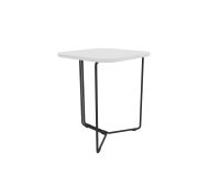 Quadratischer Couchtisch MADRID L.41 cm - Weiß/Schwarz
