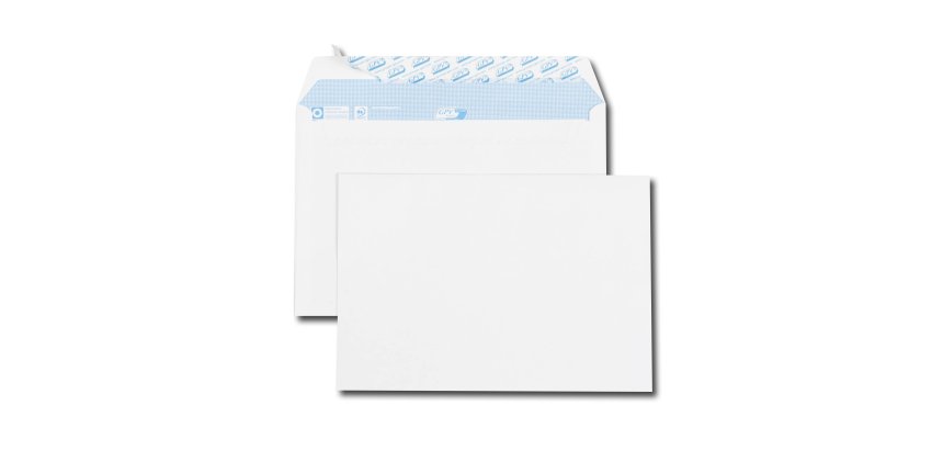Enveloppe 162 x 229 mm GPV 90 g sans fenêtre blanche - Boîte de 500