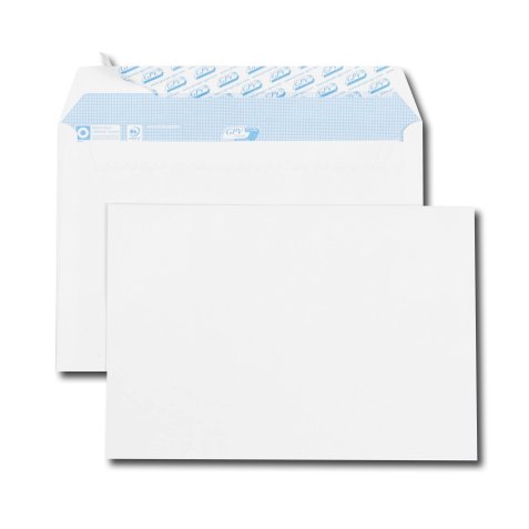 Enveloppe 162 x 229 mm GPV 90 g sans fenêtre blanche - Boîte de 500