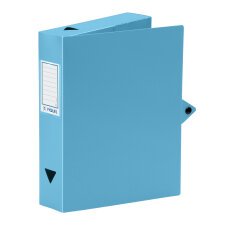 Boîte de classement plastique ViQuel Class Doc - Essentiel Recycle - dos 6 cm - turquoise