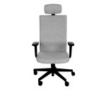 Ergonomischer Bürostuhl TEAM PLUS, Stoff, mit 1D-Armlehnen und Kopfstütze, synchroner Mechanismus, schwarze Fußstützen