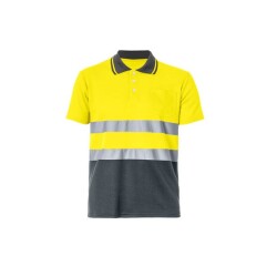 Polo alta visibilidad bicolor manga corta